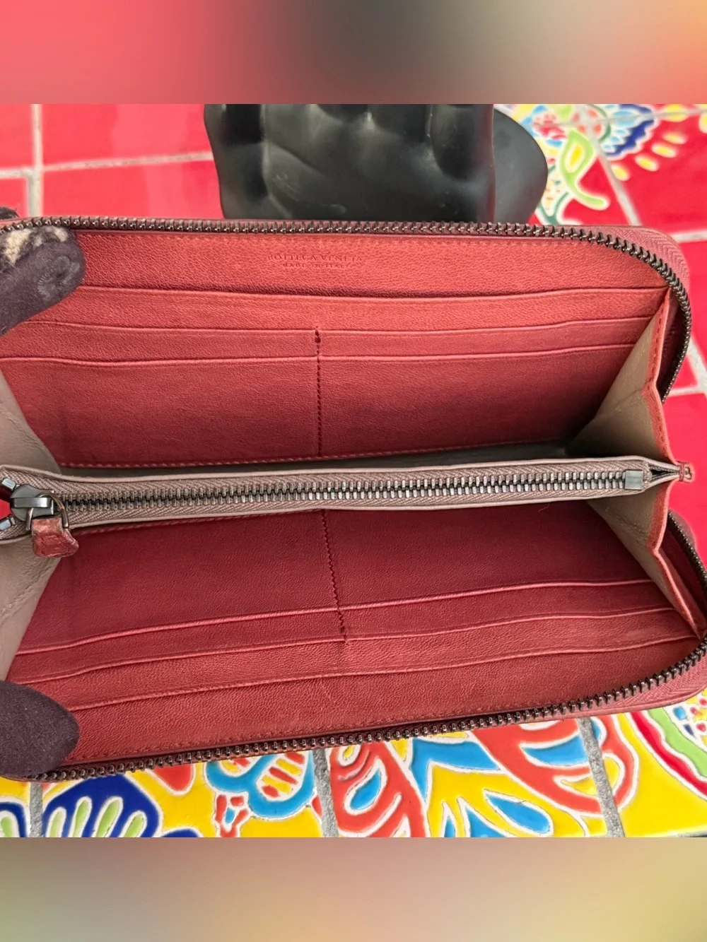 Bottega Veneta Butterfly Motif Lambskin Wallet